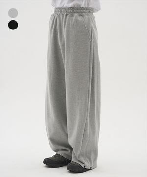 딥 턱 사이드 스냅 스웨트 팬츠