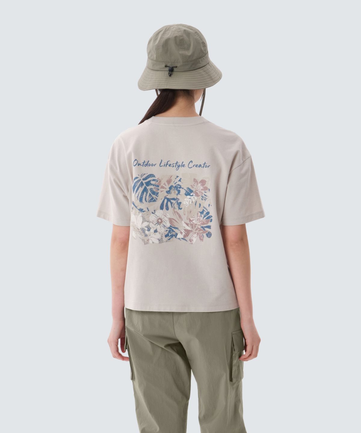 스노우피크 어패럴(SNOWPEAK APPAREL) 소로나 여성 트로피컬 반팔 티셔츠 (S25MWFTS71) Sand Beige