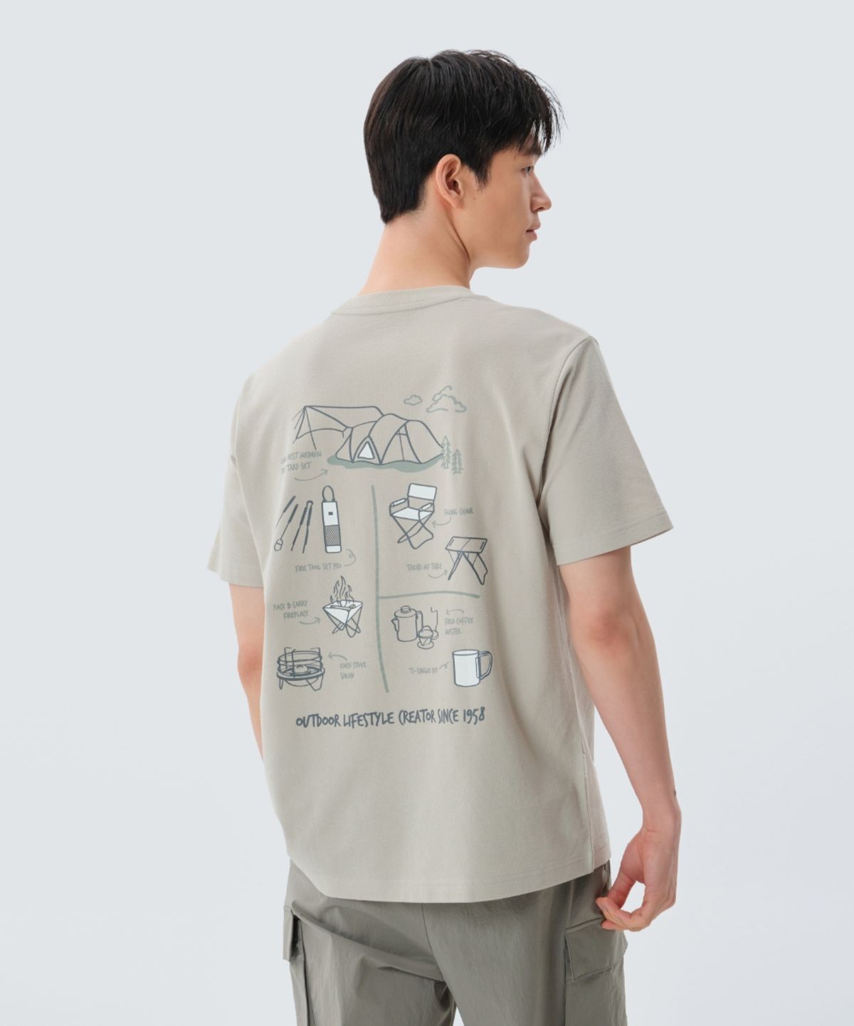 스노우피크 어패럴(SNOWPEAK APPAREL) 소로나 기어 반팔 티셔츠 (S25MUFTS70) Beige
