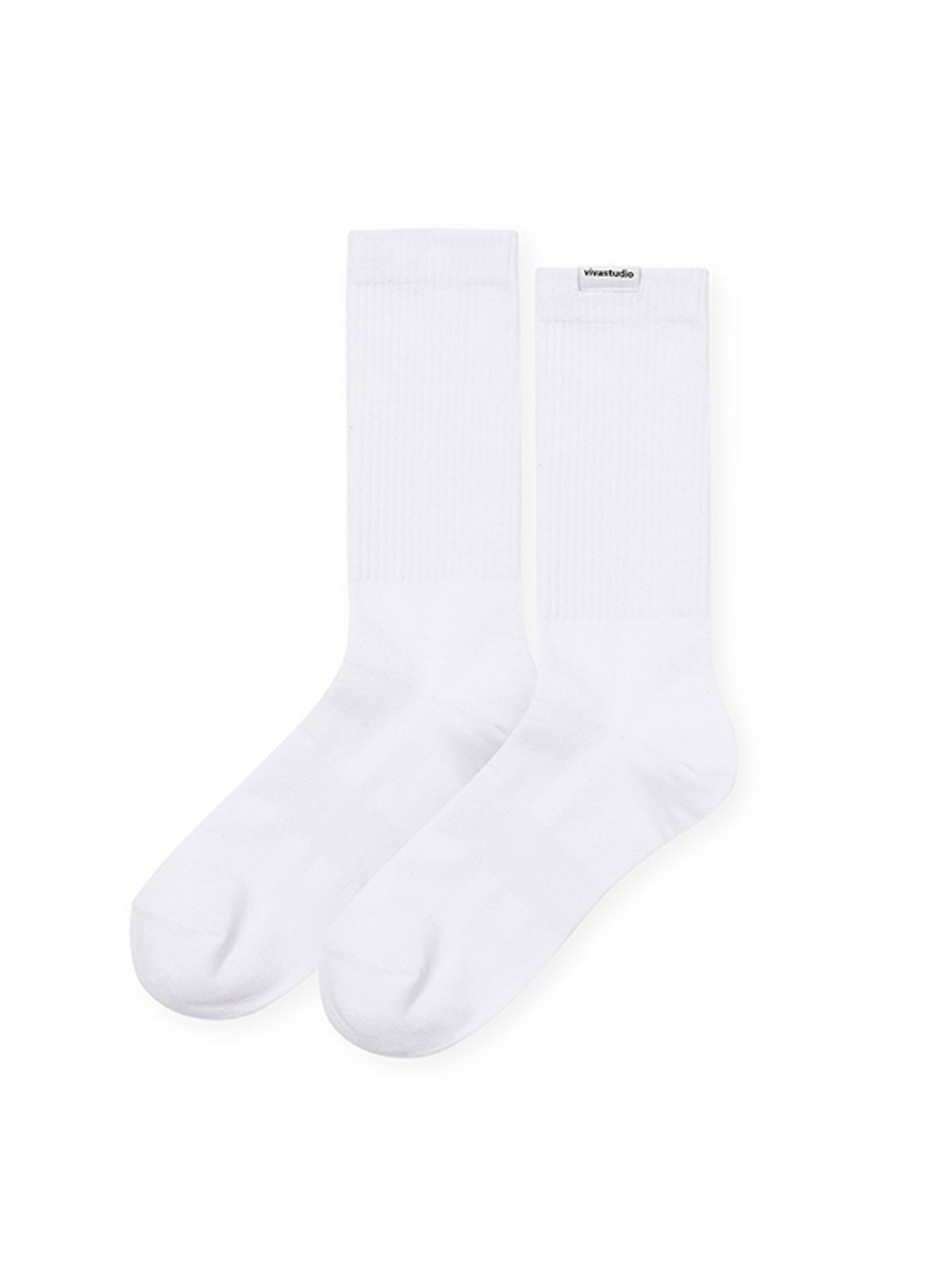 비바스튜디오(VIVASTUDIO) LOGO SOCKS 3-PACK [WHITE]