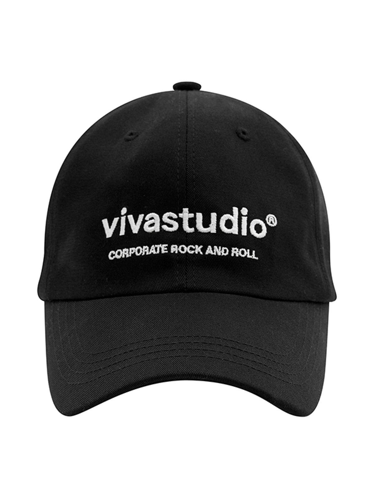 비바스튜디오(VIVASTUDIO) EMBROIDERY LOGO BALL CAP [BLACK]