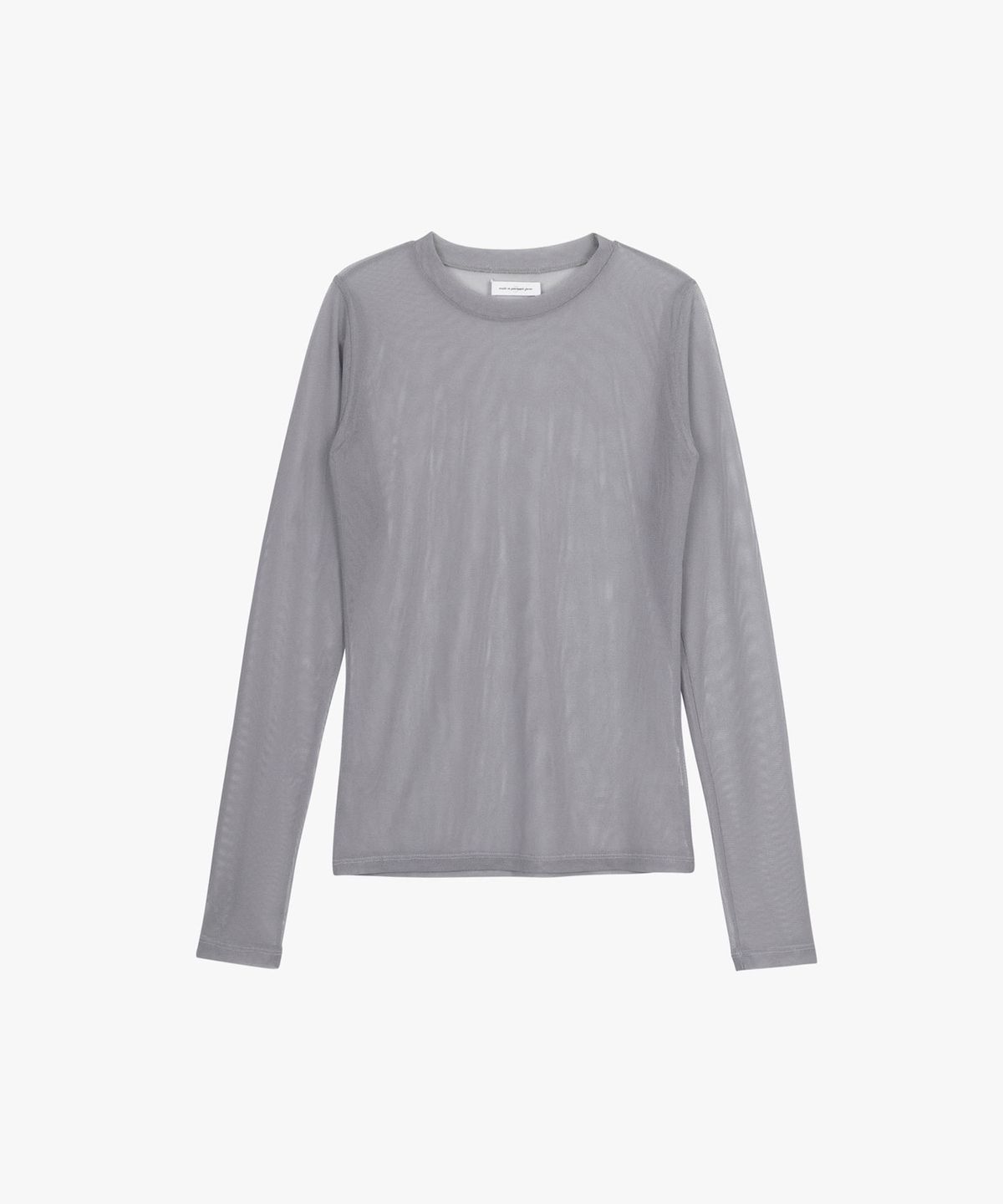 핑크파인애플(PINK PINEAPPLE) MESH SHEER SIMPLE TOP_GREY