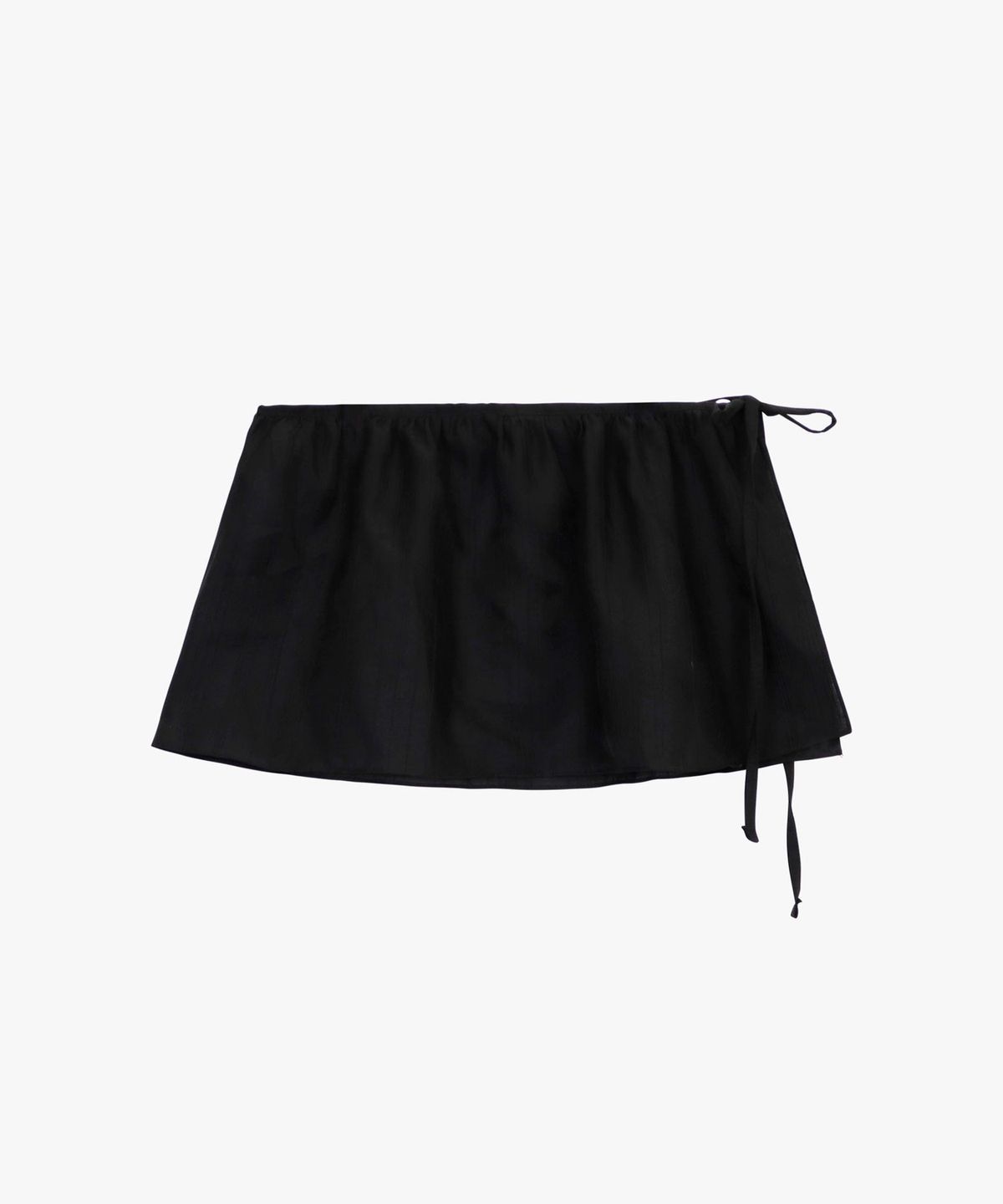핑크파인애플(PINK PINEAPPLE) SIMPLE LAYERED WRAP SKIRT_BLACK