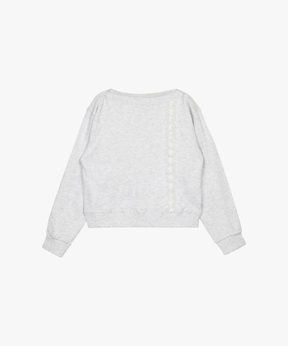핑크파인애플(PINK PINEAPPLE) CHIFFON LINE SWEATSHIRT_MELANGE GREY