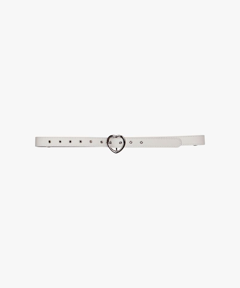 DAIRY HEART BELT_WHITE