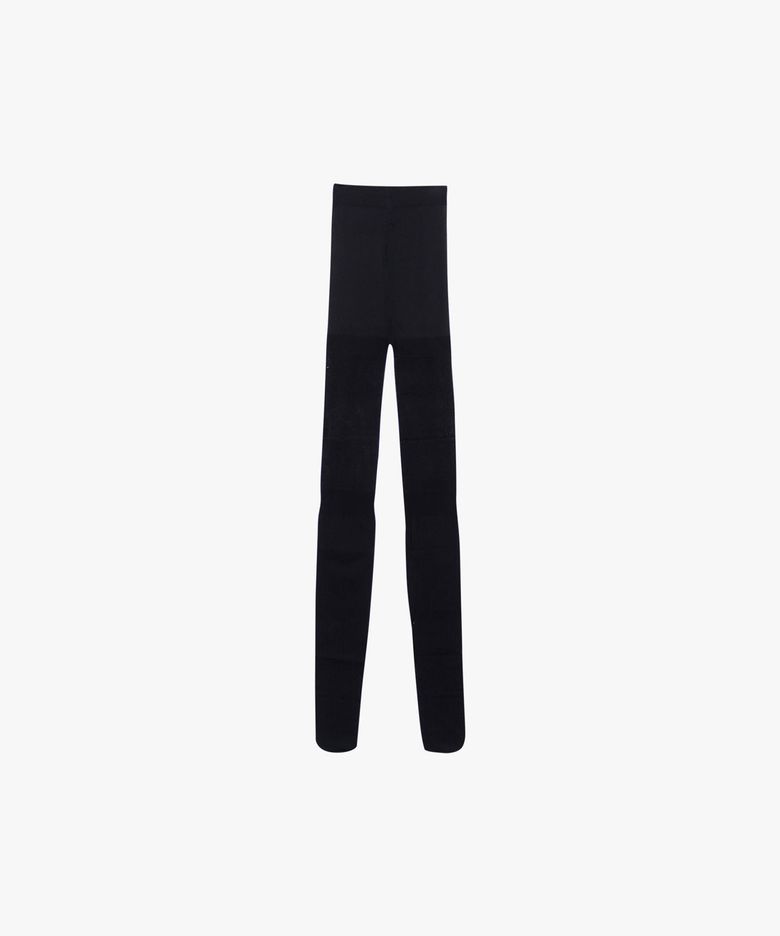 TWO-TONE PETAL STOCKING_BLACK