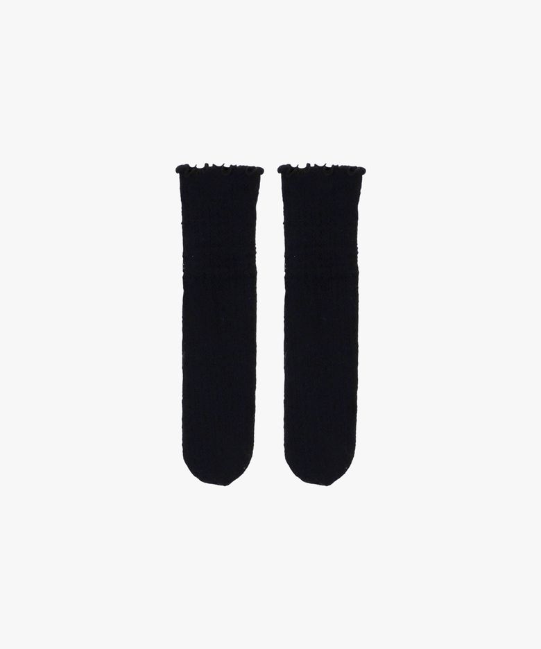 [2EA 1SET] ANNES FRILL SOCKS_BLACK