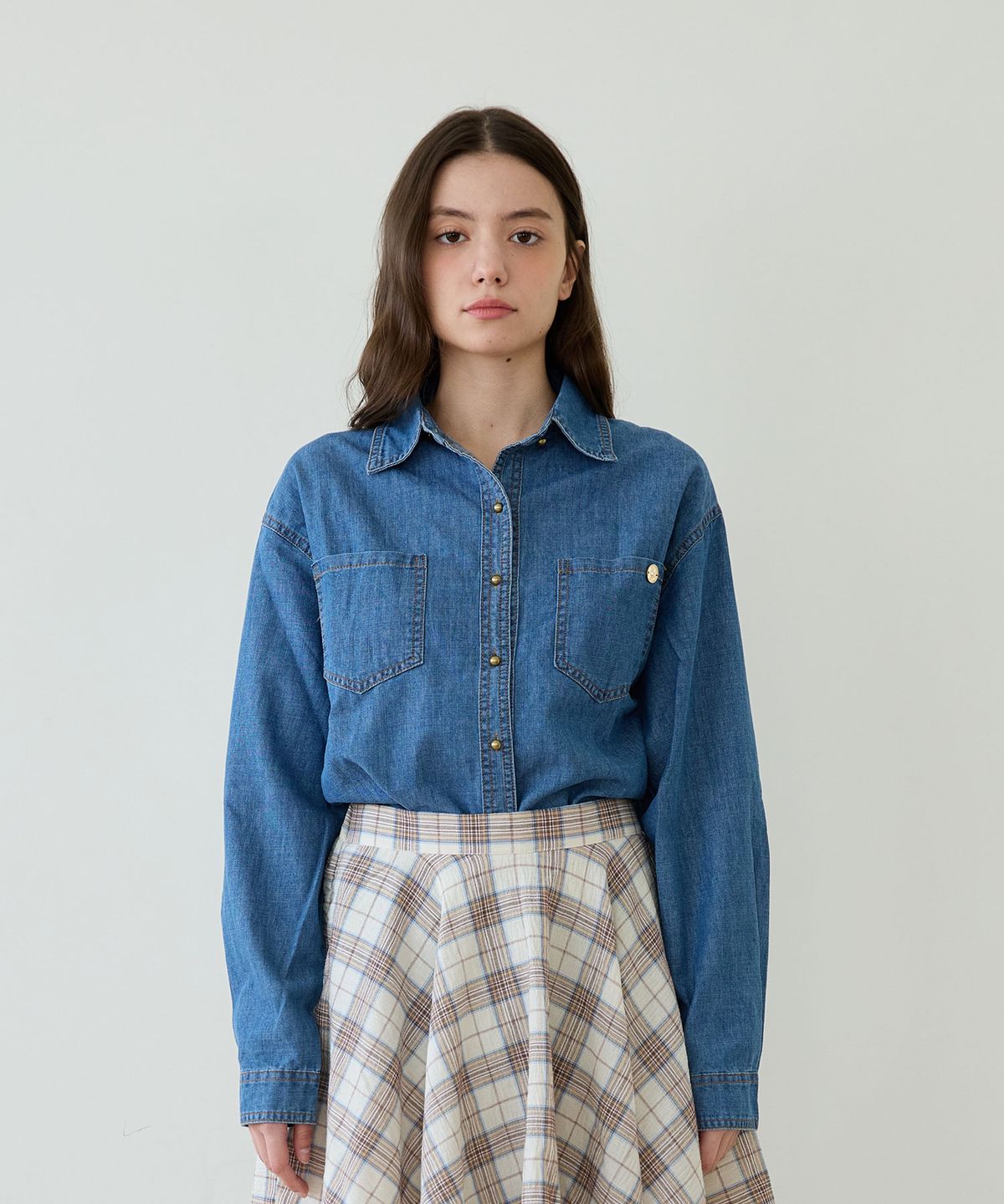 힐리오트(HEALIOTE) SOFT WASHED DENIM SHIRT_INDIGO