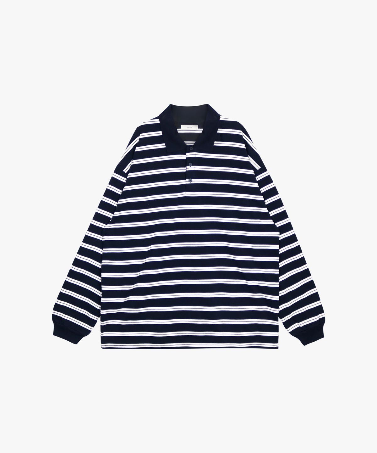 힐리오트(HEALIOTE) ESSENTIAL STRIPE COLLAR T-SHIRT_NAVY