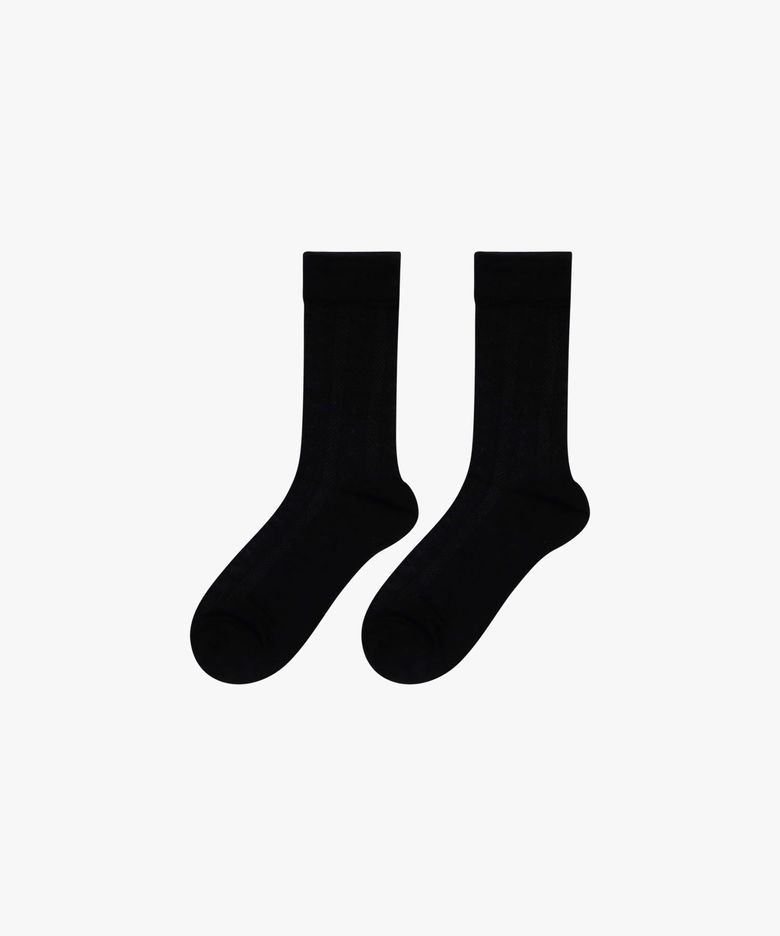 [3EA 1SET] FEMININE MESH SOCKS_BLACK