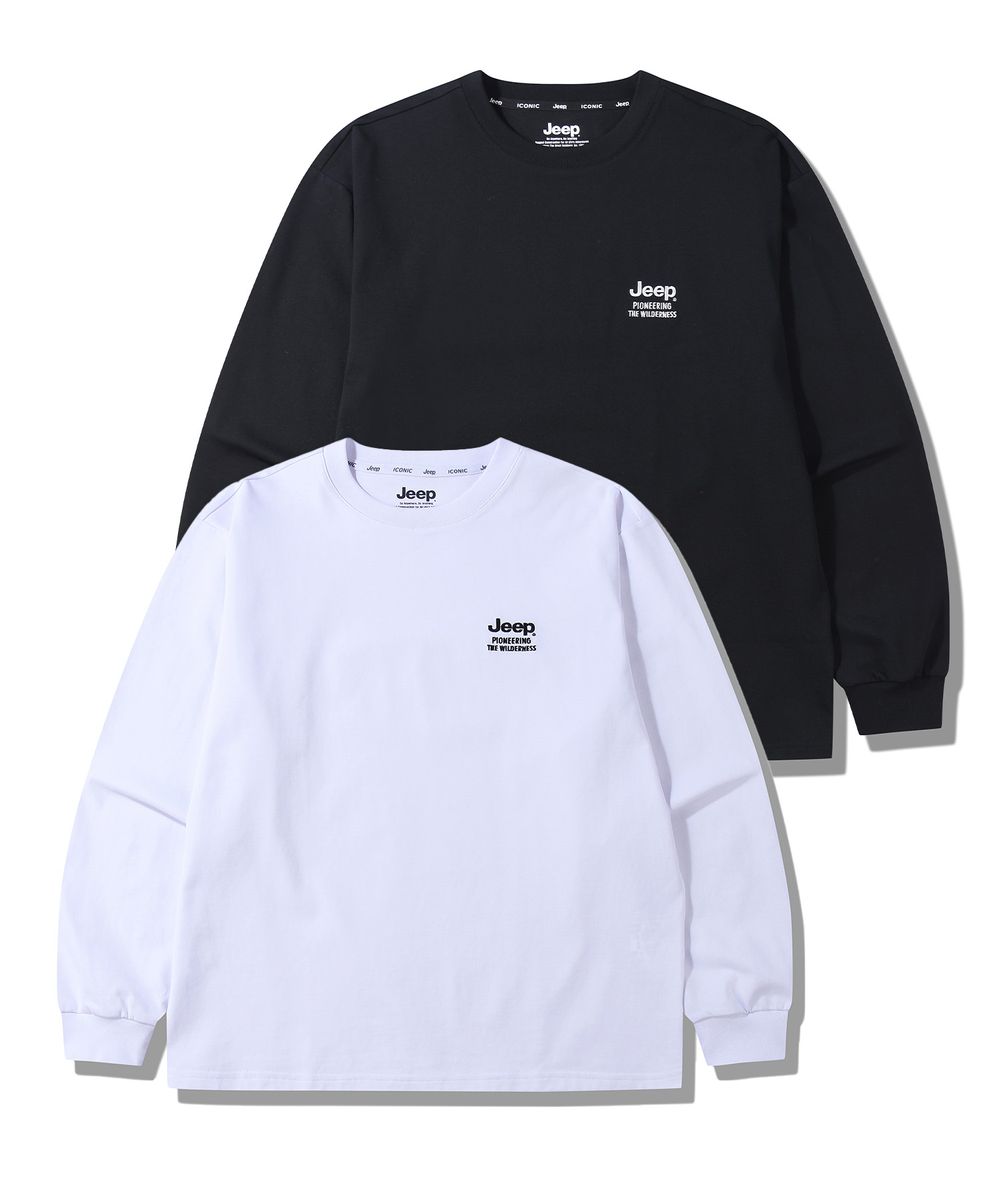 [2PACK] 210g 싱글 에어그램 롱슬리브 티셔츠 (JQ5TSU154BK)