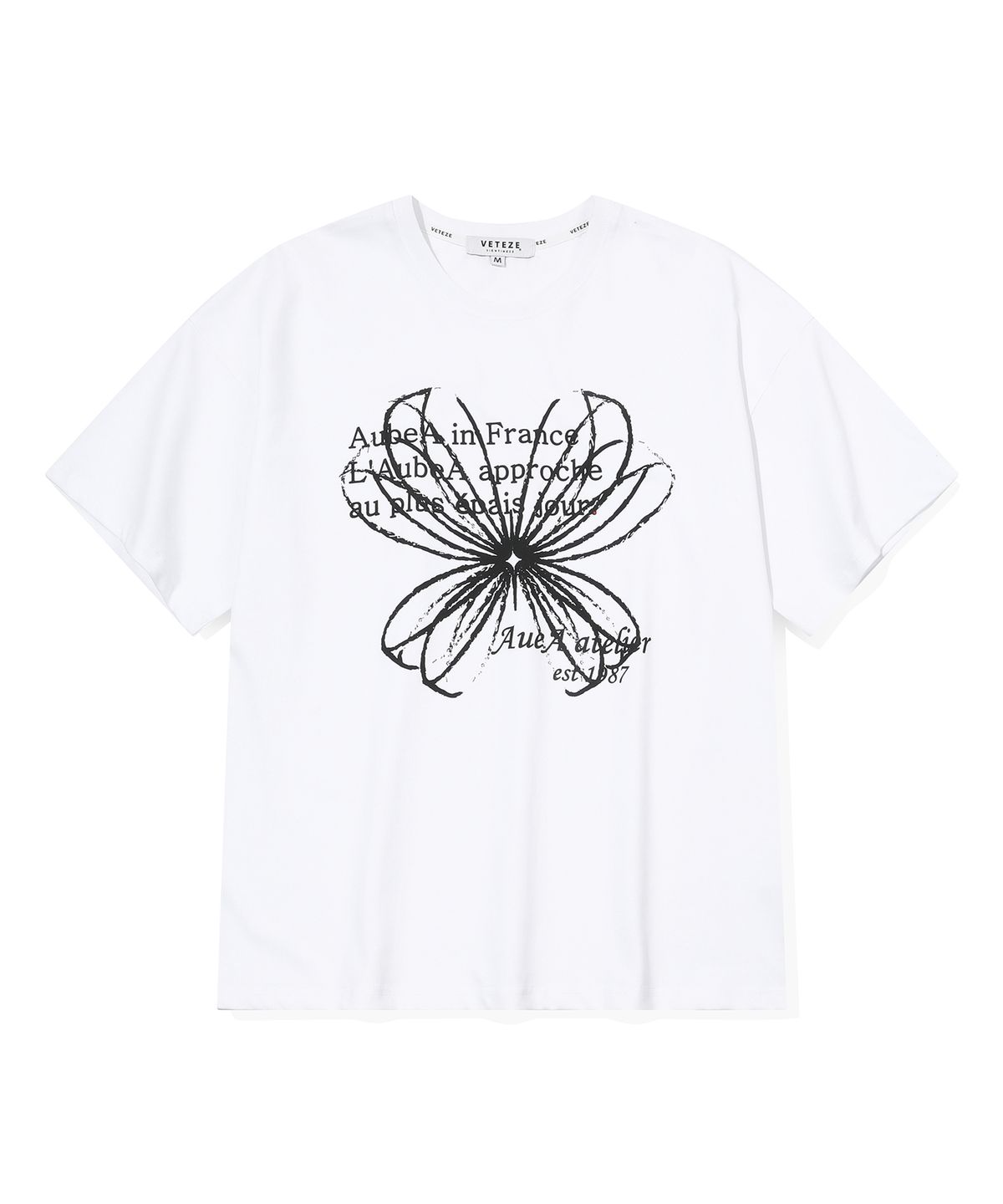 베테제(VETEZE) 오브에 드로잉 아뜰리에 티셔츠 (WHITE)