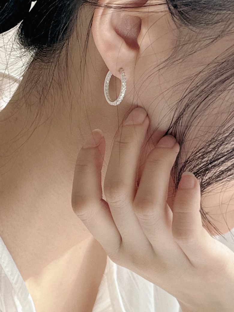 [925 silver] 아오테로아 클래식 테니스 이어링