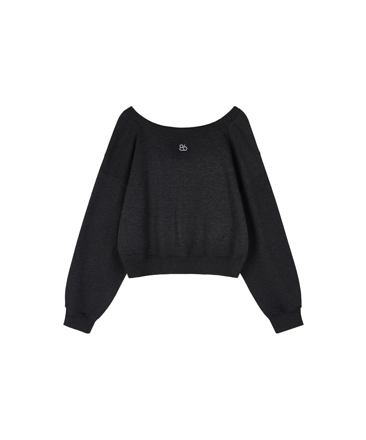 비플랫 베네통(Bb' BENETTON) 스몰비비 오프숄더 크롭 스웻셔츠 (Dark Grey)