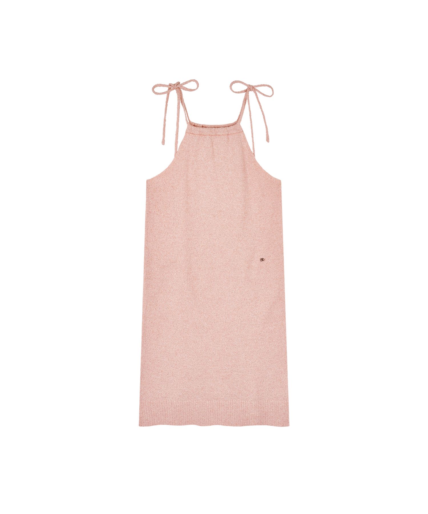 Bb' BENETTON - Halterneck boucle knit dress (pink)
