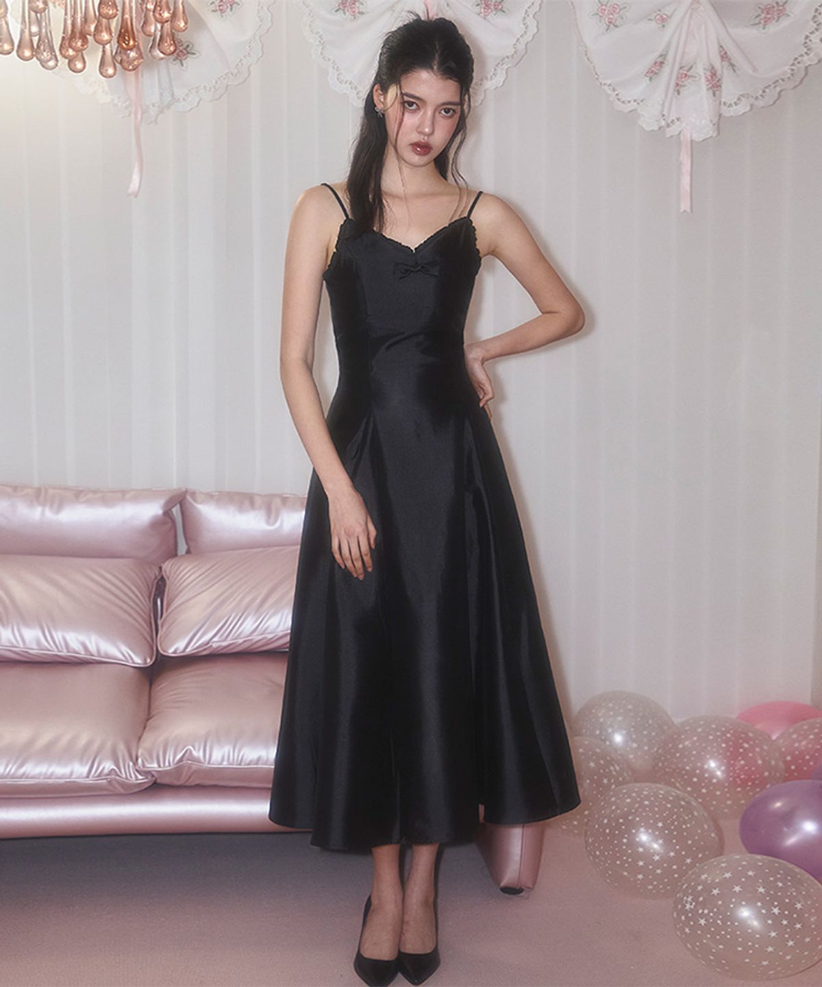 로제프란츠(ROSEFRANTZ) Plum Long Dress [Black]