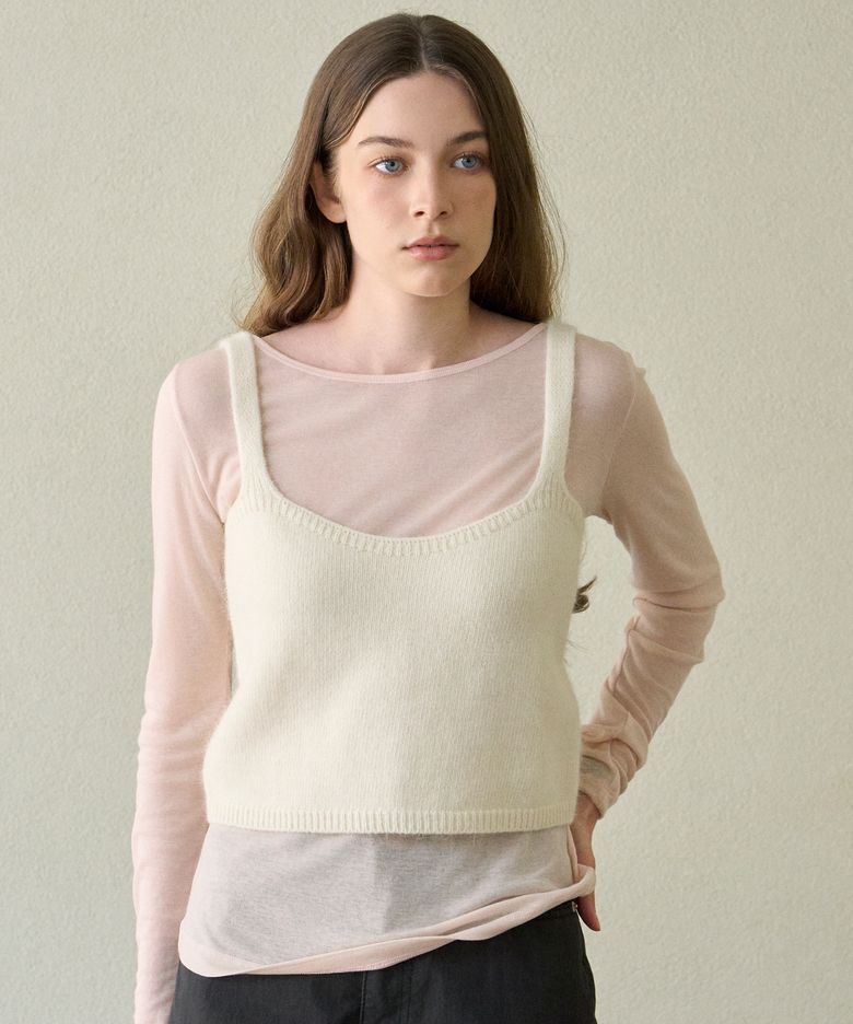 Angora Buistier Knit Top_3Color