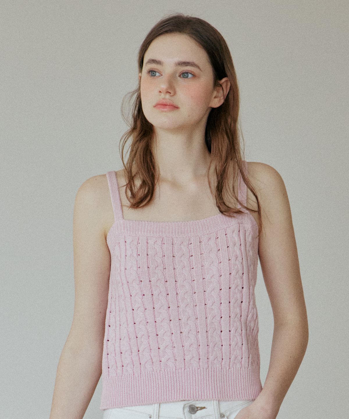 엽페(YUPPE) LACE RIBBON SLEEVELESS_PINK