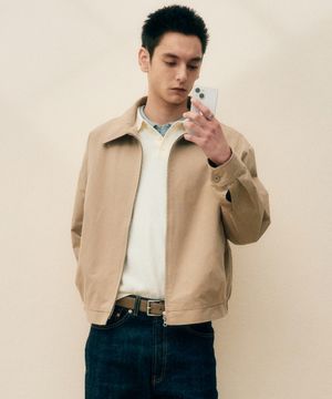 코튼 블루종 점퍼 베이지
