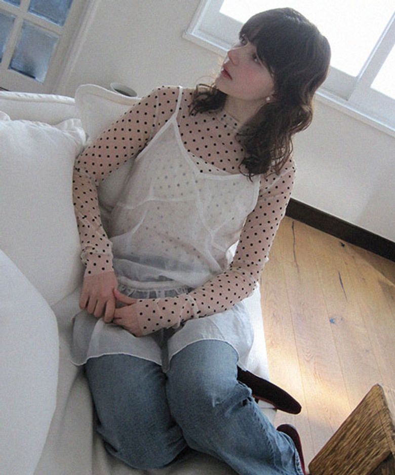 BELLE STRING LAYERED DRESS_IVORY