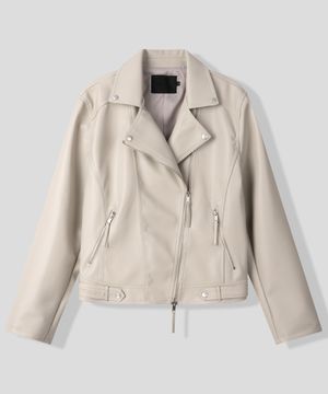 어반 비건 레더 라이더 재킷 [크림]