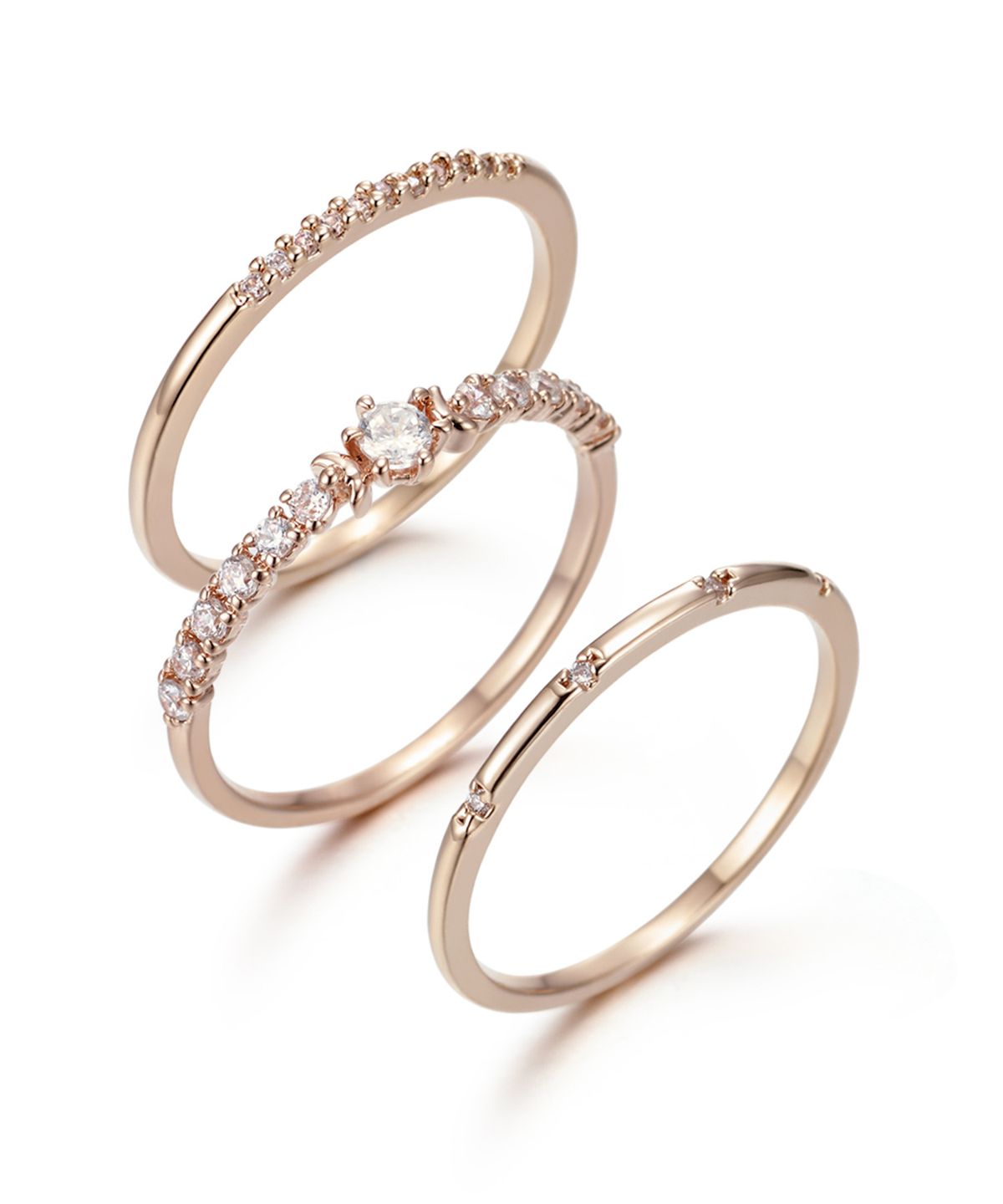 엘르주얼리(ELLEJEWELRY) 블로섬 레이어드 링 3종 세트 ELBRWR086