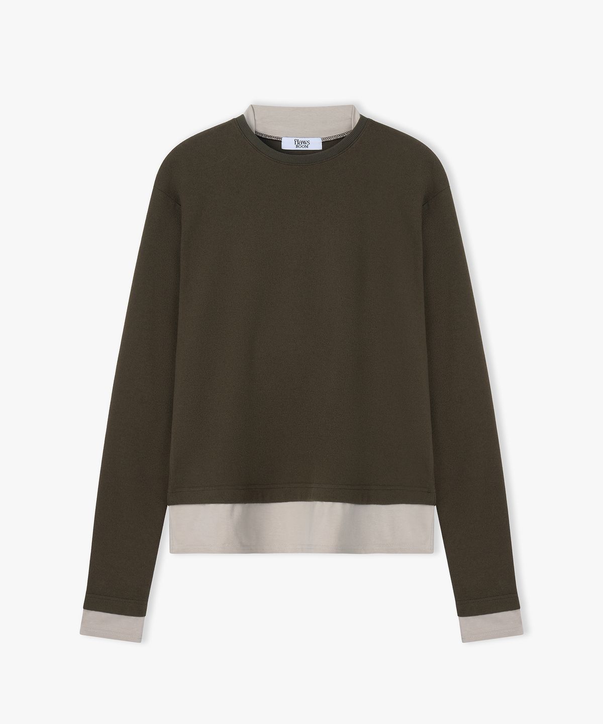 플로즈룸(FLAWSROOM) Layered Long Sleeve KHAKI