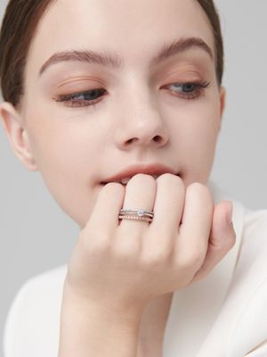 럭셔리 콤비 레이어드 링 3종 세트 ELBRWR109