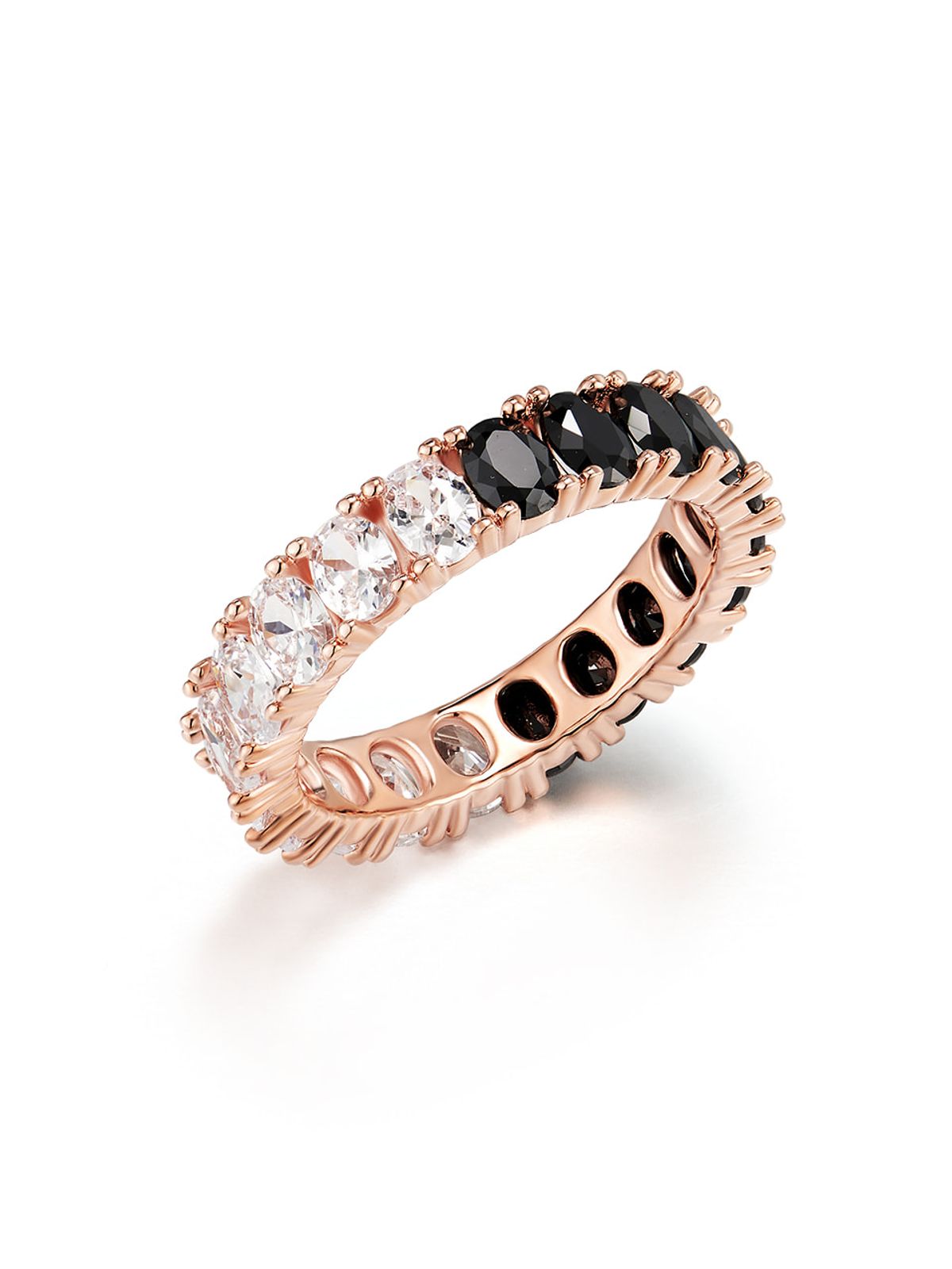 엘르주얼리(ELLEJEWELRY) 블랙 앤 화이트 반지 ELBRWR116