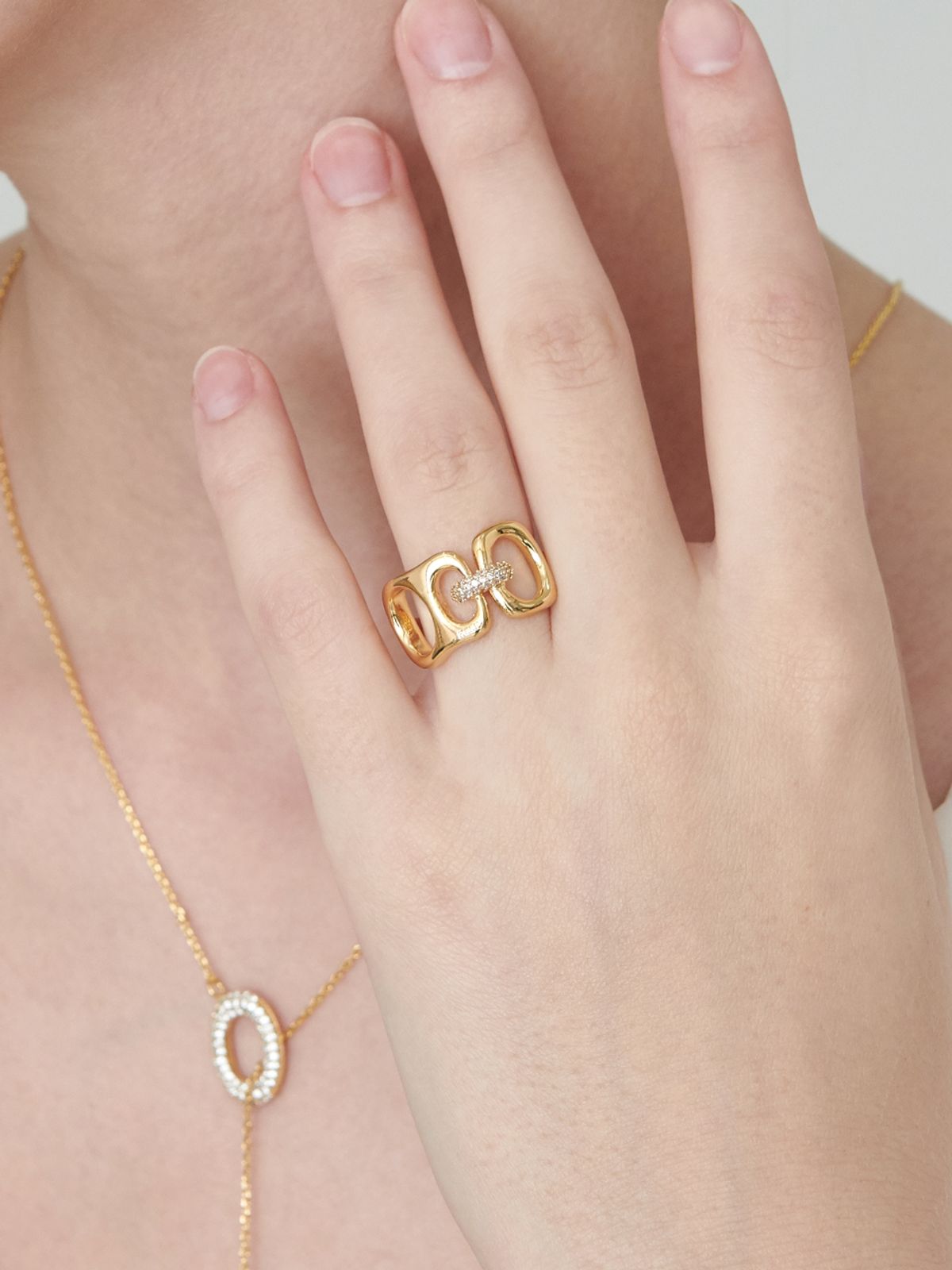 엘르주얼리(ELLEJEWELRY) Urban 볼드 체인 오픈링 ELBRWR106