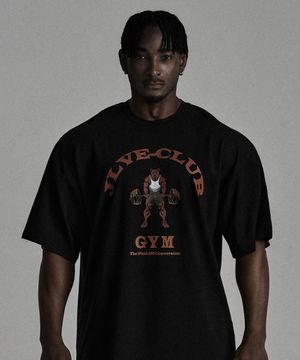 짐클럽 오버핏 숏슬리브