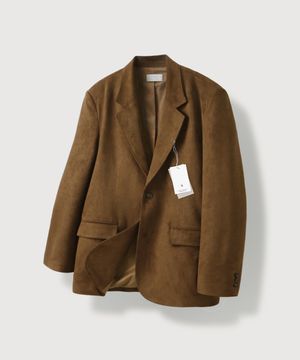 세미 오버 스웨이드 블레이저_Brown