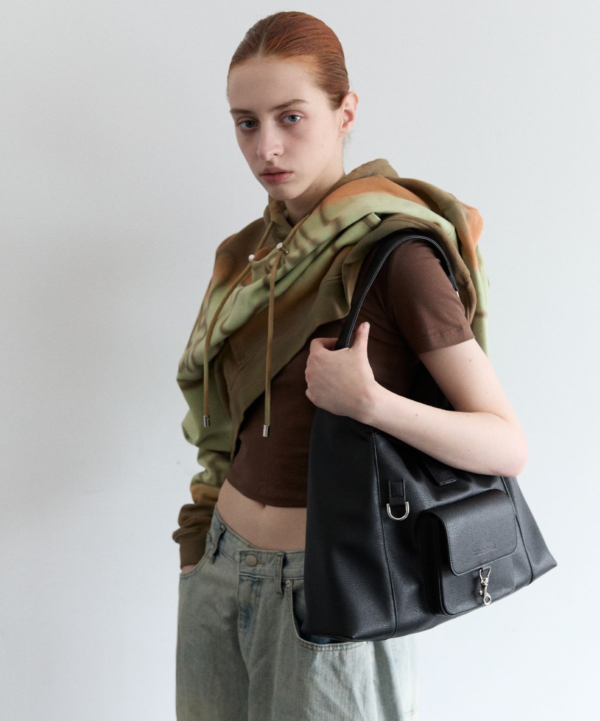 필인더블랭크(FILLINTHEBLANK) PK Slouch Bag (black)