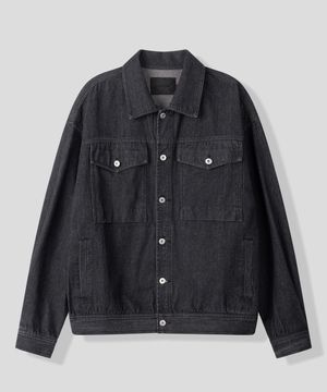 모노톤 데님 트러커 자켓 x NORTHERN HIGHER [블랙]