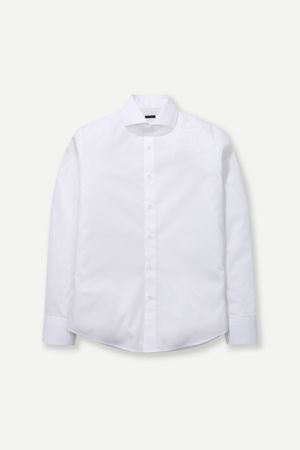 와이드 카라 베이직 드레스셔츠 화이트 BNESBA602WH