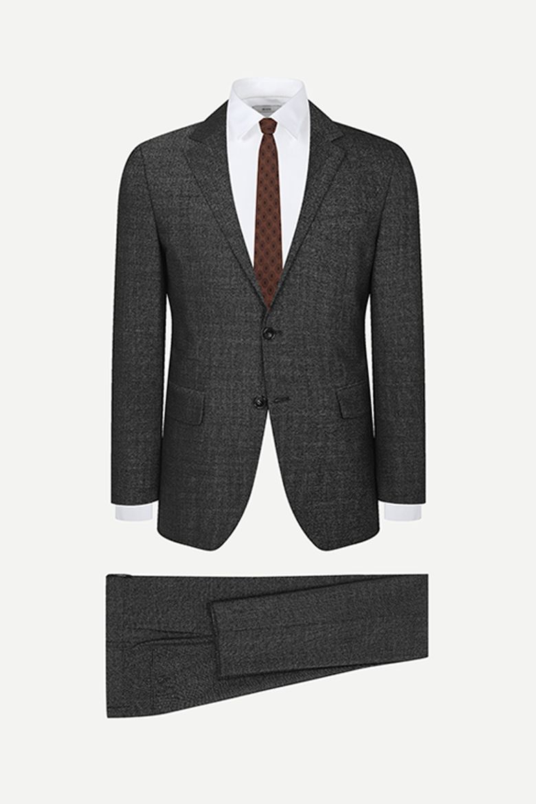 [Welcome Suit] 울 멜란지 수트 블랙 BNESJA019BK_BNESPA119BK