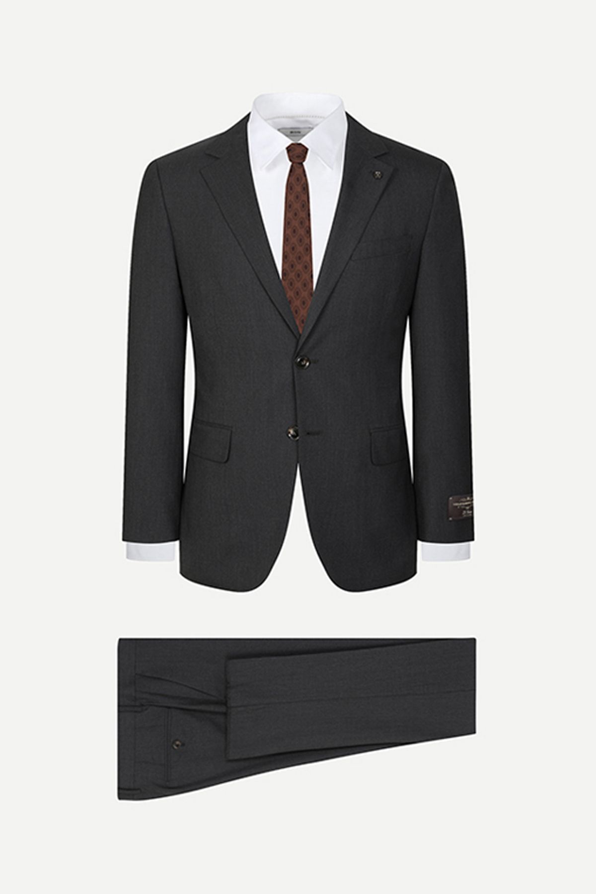 본(BON) [Perfect Suit] CANONICO 울 솔리드 수트 그레이 BNESJA003GY_BNESPA103GY