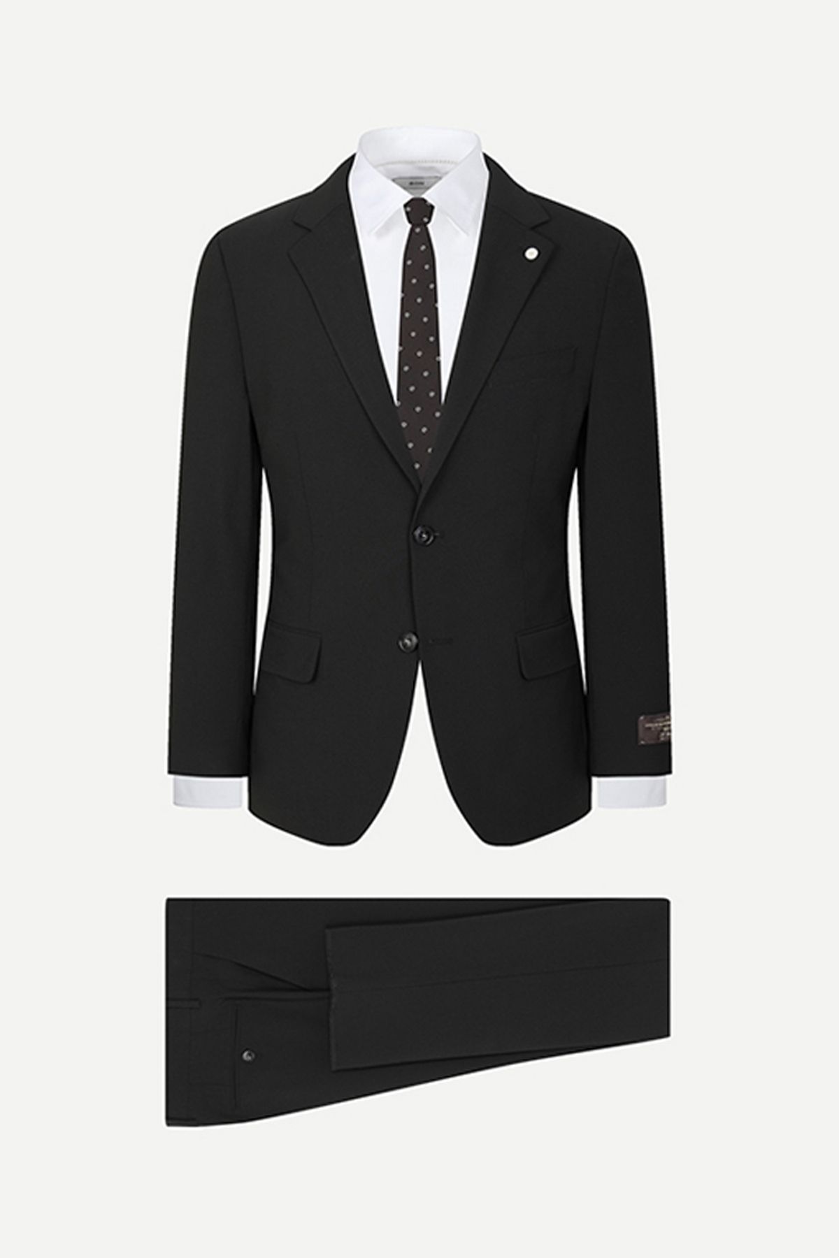 본(BON) [Perfect Suit] CANONICO 울 솔리드 수트 블랙 BNESJA002BK_BNESPA102BK