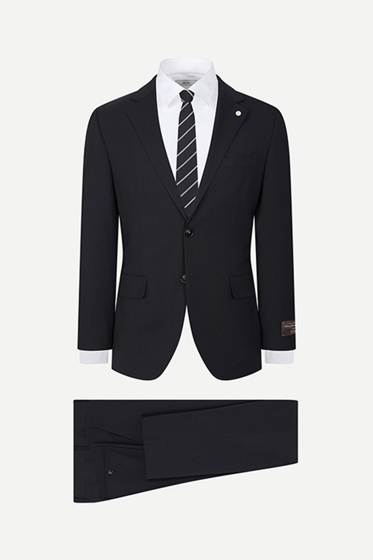 본(BON) [Perfect Suit] CANONICO 울 솔리드 수트 네이비 BNESJA000NY_BNESPA100NY
