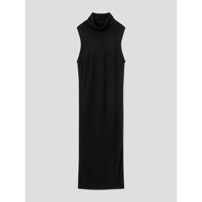 Twisted Back Knit Dress  Black