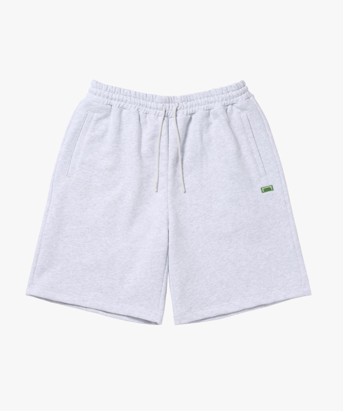 골스튜디오(GOALSTUDIO) ESSENTIAL BOX LOGO SHORTS-MELANGE GREY