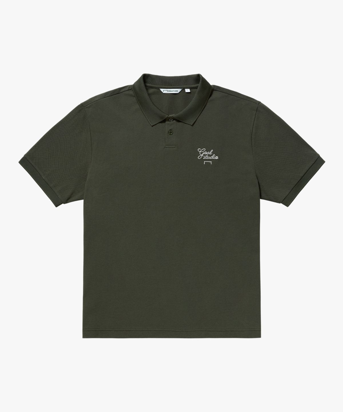 골스튜디오(GOALSTUDIO) SCRIPT PIQUE POLO SHIRT-KHAKI