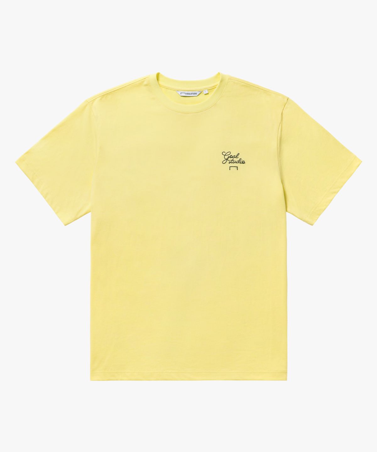 골스튜디오(GOALSTUDIO) ESSENTIAL SCRIPT TEE-LIGHT YELLOW