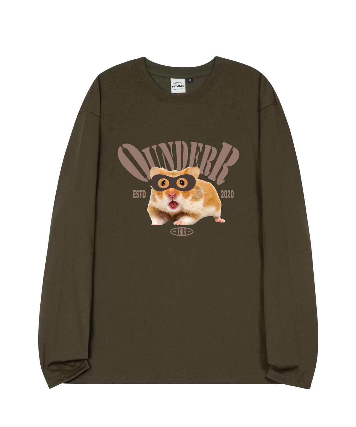 오언더알(OUNDERR) MASK HAMSTER 오버핏 롱 슬리브 4 COLORS