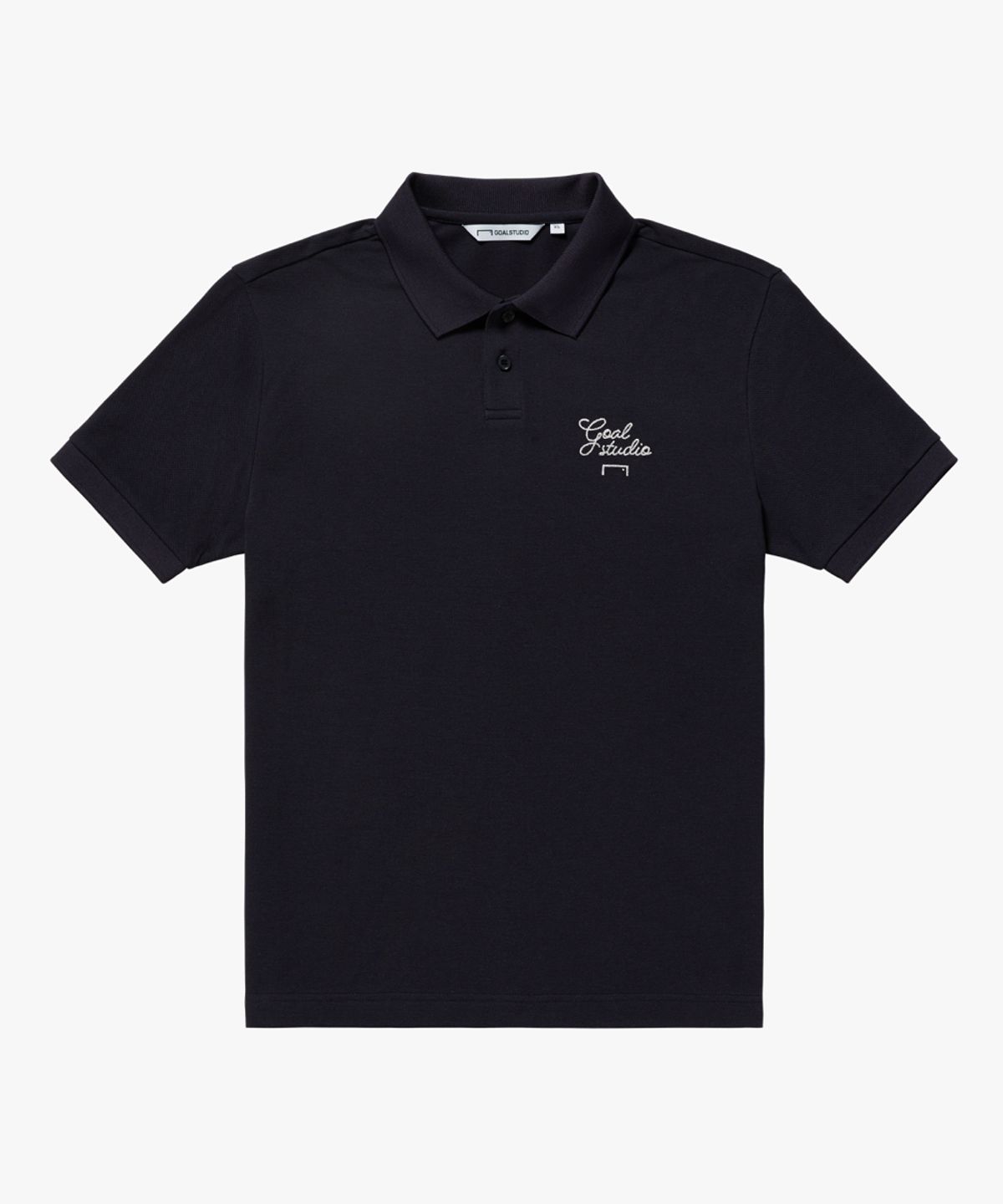 골스튜디오(GOALSTUDIO) SCRIPT PIQUE POLO SHIRT-NAVY