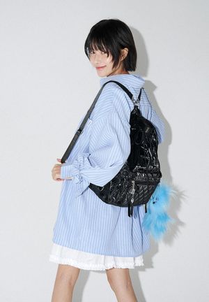 릴렉스드 핀스트라이프 셔츠 (스카이 블루)