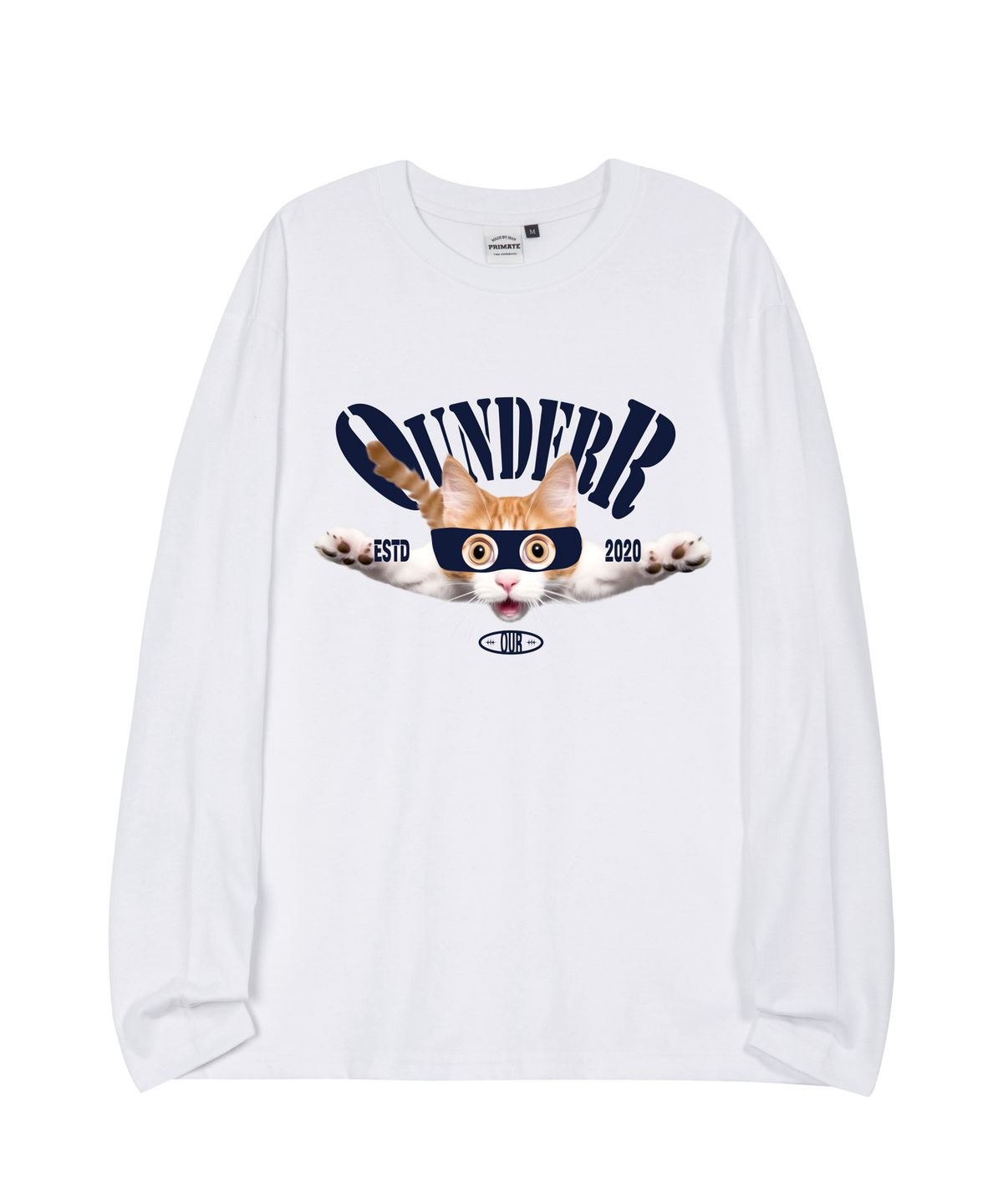 오언더알(OUNDERR) HAPPY CAT 오버핏 롱 슬리브 4 COLORS