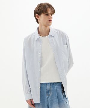 샴브레이 마르카토 컬러 스트라이프 셔츠