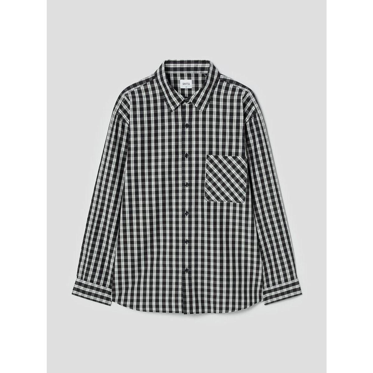 시프트지(SHIFT.G) Check Cloud Shirts  Black