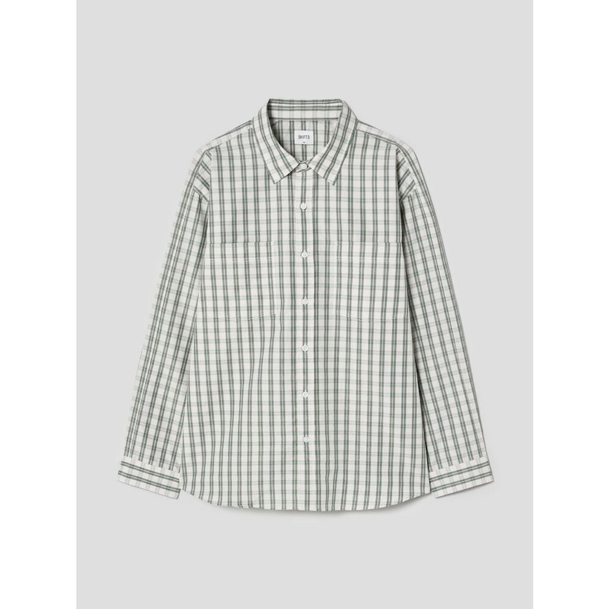 시프트지(SHIFT.G) Check Cloud Shirts  Green
